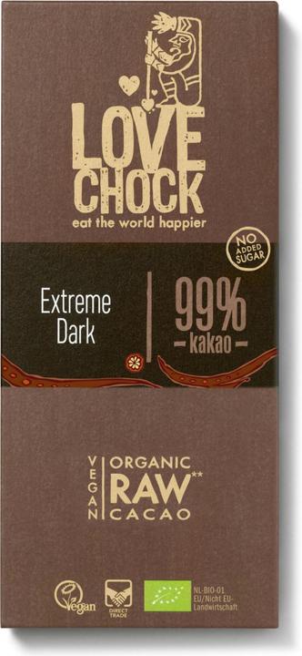 Actual product image Lovechock Raw Chocolate Extreme Dark 99% (70 g)