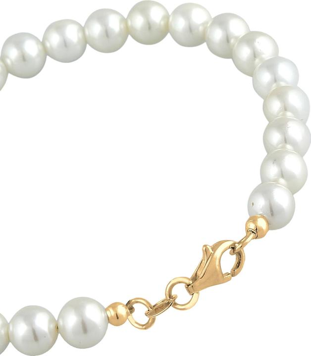 Elli Armband Muschelkernperlen 925 Sterling Silber (22 cm, Muschelkernperlen, Edelstahl, 925 Sterling Silber, Keine Perle)