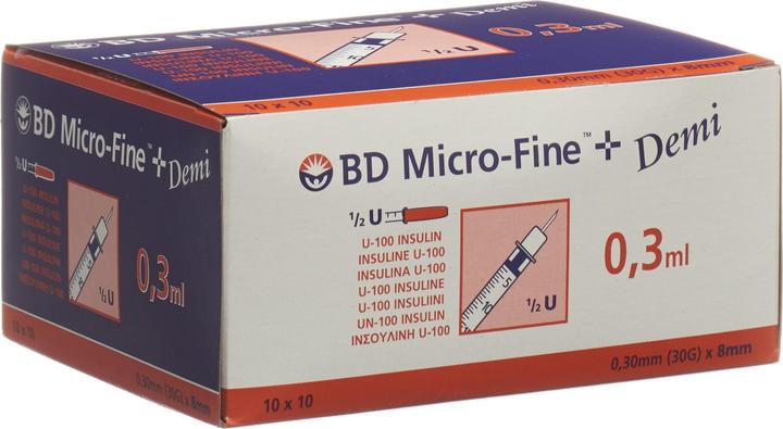 BD U100 Insulin Spritzen (Insulinspritze)