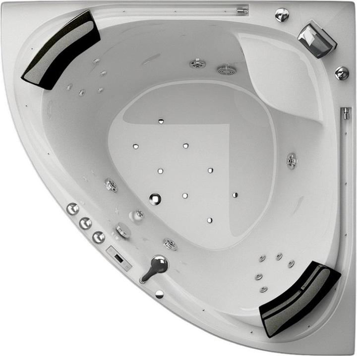 Produktbild Jet-Line Whirlpool VILLA SABRINA weiss 1,6x1,6 m Vollausstattung Wasserfall umlaufend (160 cm, 160000 cm)