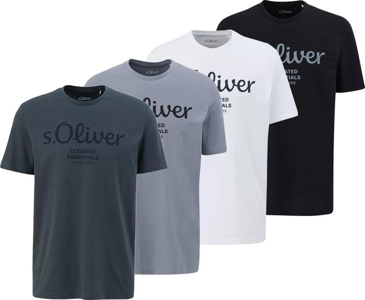 Black, Dark grey, White, Light grey