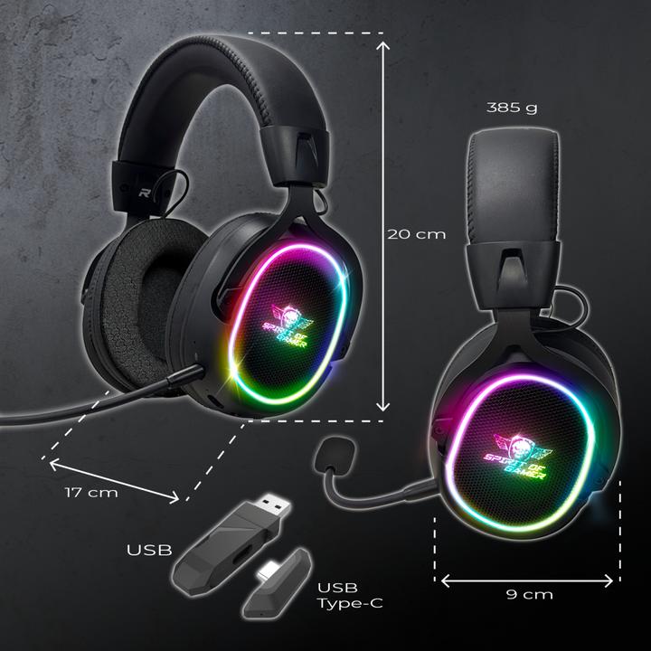 Actual product image Spirit Of Gamer SOG XPERT H1200 - Headset Kabelloses, FÃ¼r Konsolen und PC (Wireless)