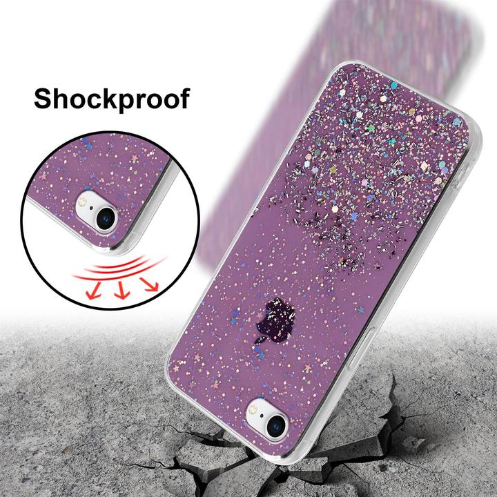 Actual product image Cadorabo TPU cover sparkling glitter (Apple iPhone 7, Apple iPhone SE (2nd Gen))