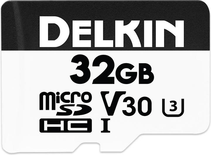 Delkin HYPERSPEED UHS-I (V30) microSD 32GB R:100MB/s W:75MB/s (32 Go, microSD, UHS-I)
