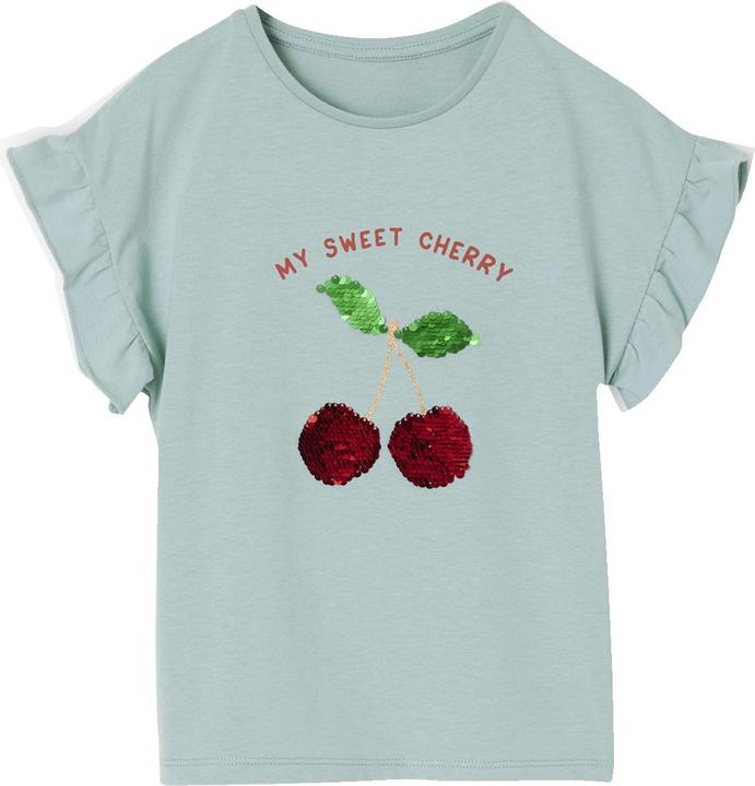 Produktbild Vertbaudet Mädchen T-Shirt mit Wende-Pailletten (116)
