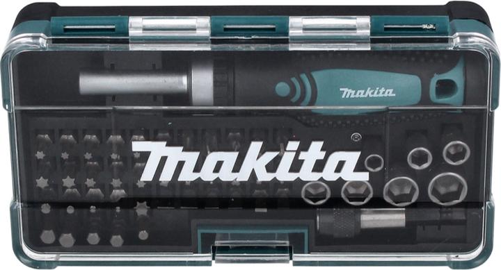 Produktbild Makita Ratschen und Bit-Set (Innensechsrund TX M10, Innensechsrund TX M15, Innensechsrund TX M20, Innensechsrund TX M30, Kreuz Phillips PH M1, Kreuz Phillips PH M2, Kreuz Pozidriv PZ M1, Kreuz Pozidriv PZ M2, Kreuz Phillips PH M3, Innensechsrund TX M40)
