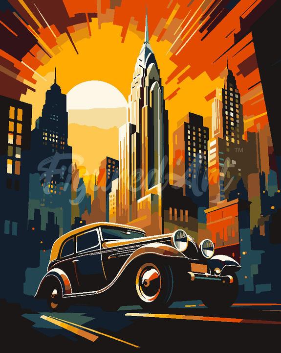 Immagine prodotto Figured'Art Dipingere con i Numeri - Auto in New York Art Deco