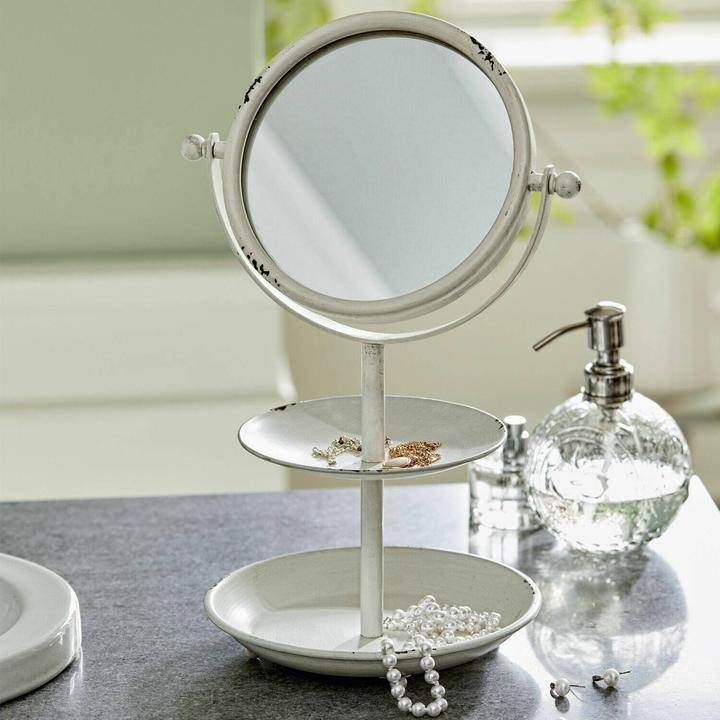 Image du produit Loberon Miroir de courtoisie Elsa blanc antique (H, B)