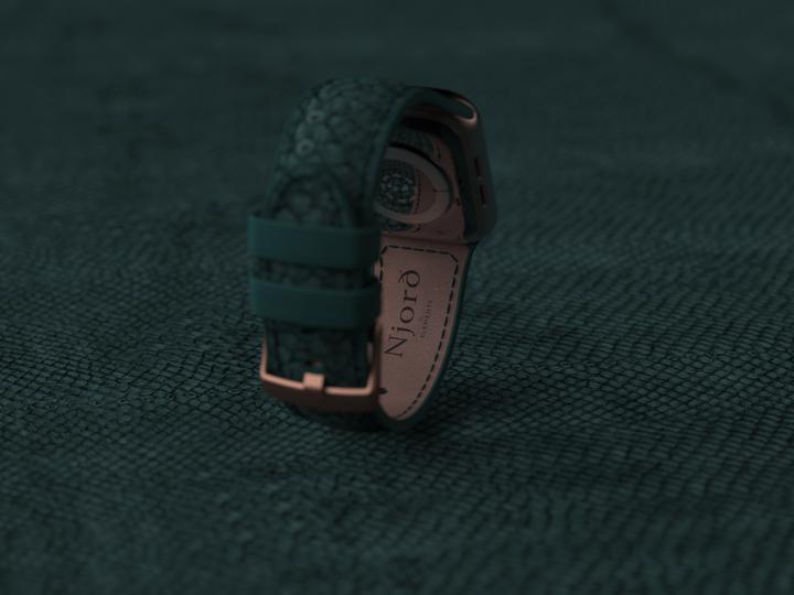 Produktbild Njord Jord Watch Strap For (44 mm, 45 mm, Veganes Leder, Lachsleder, Edelstahlverschluss, Apple Watch)