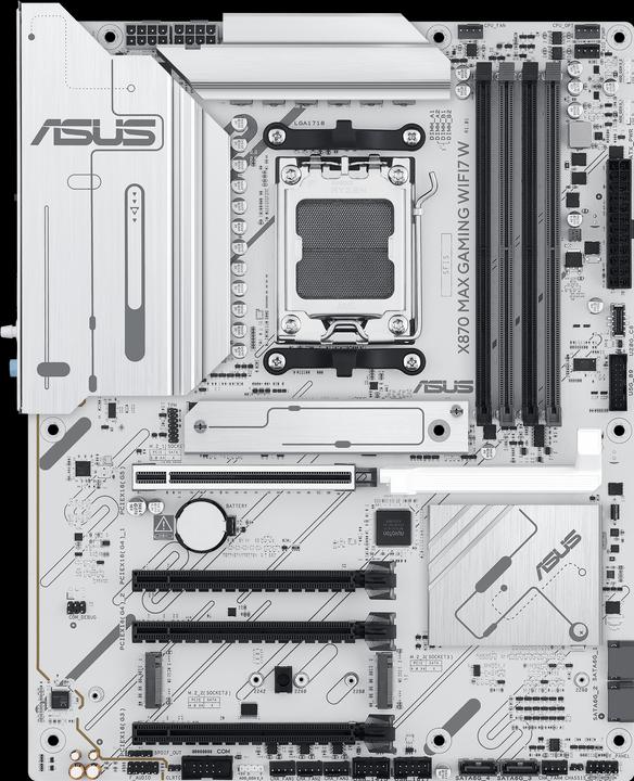 Actual product image ASUS MB AMD AM5 X870 MAX GAMING WIFI7 White (AM5, AMD X870, ATX)
