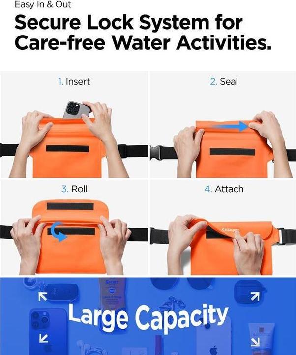 Produktbild Spigen Universal Waterproof A620 Case & Waist Bag Sunset Orange AMP06021