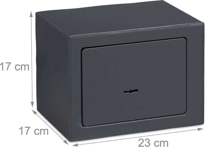 Immagine prodotto Relaxdays Cassaforte Mobile con Chiave, Serratura Doppia
