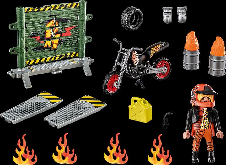 Immagine prodotto Playmobil Moto con muro di fuoco (71256, Playmobil Stunt Show)