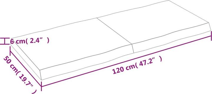 Actual product image VidaXL Aneta (120 x 50 x 6 cm)
