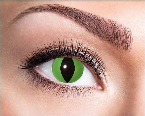 Immagine prodotto Fasnacht Lenti a contatto gatto verde (Nero, Verde)