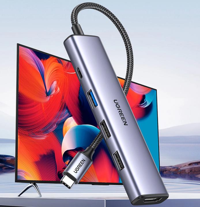 Actual product image Ugreen Adapteris Hub CM478 (USB-C, 5 Ports)