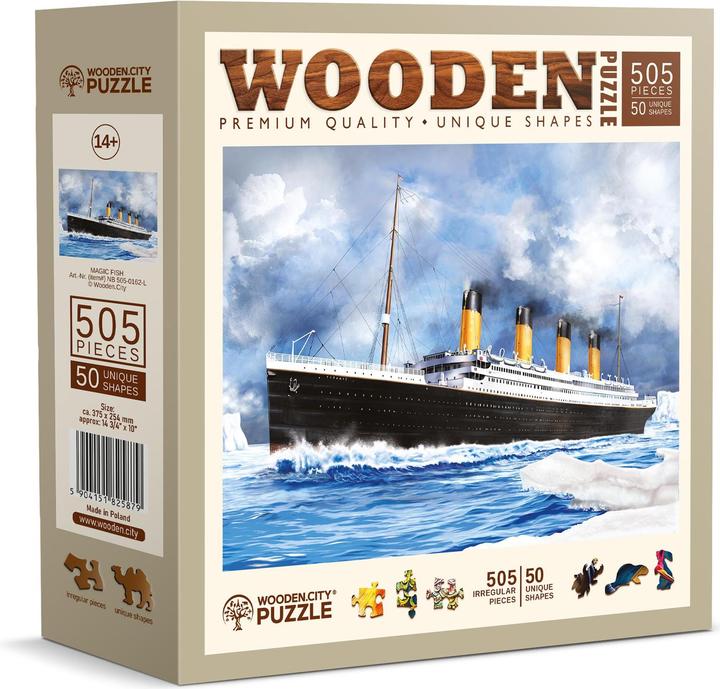 WoodenCity WOODEN CITY Titanic 500 Wooden Puzzle Jigsaw Puzzle with unique shapes (500 pezzi)