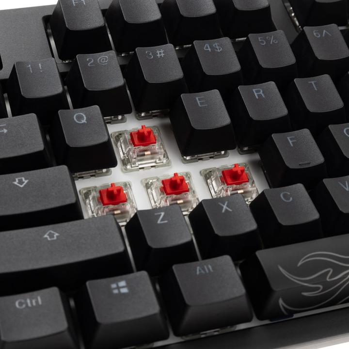Immagine prodotto Ducky Tastiera da gioco Shine 7 PBT, MX-Red, LED RGB - blackout (USA) (US, Cablato)