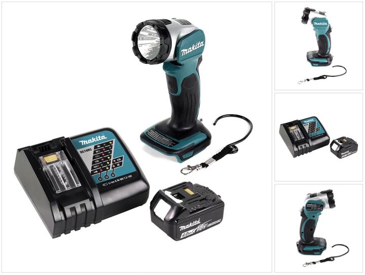 Productafbeelding Makita DML 802 M1 Acculamp 18 V Li-Ion voor 14,4 en 18 V accu + 1 x 4,0 Ah accu + lader (180 lm)