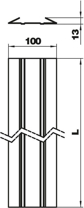 Image du produit OBO Bettermann OBO FLK BS 2 Canal flexible rail de sol 2m anth (200 cm)