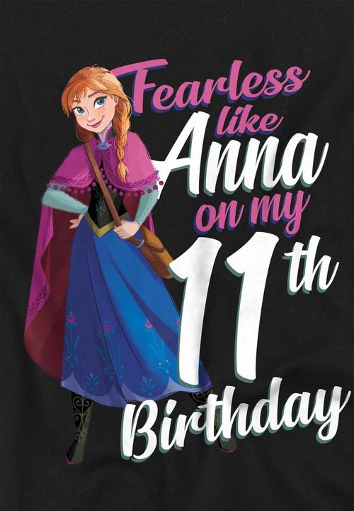 Actual product image Disney Frozen Childrens/Kids Fearless Like Anna 11th Birthday T-Shirt (116)