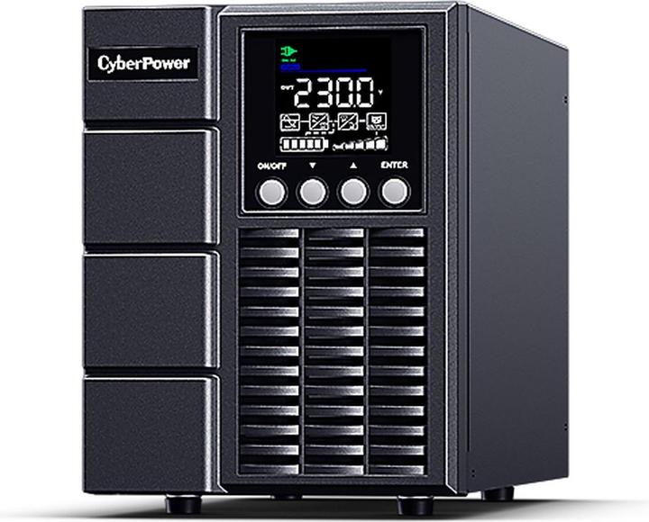 Actual product image Cyberpower OLS1000EA-DE Double conversion UPS 1000VA/900W LCD SNMP Slot german software VMWARE ready (1000 VA, 900 W, Online double converter UPS)