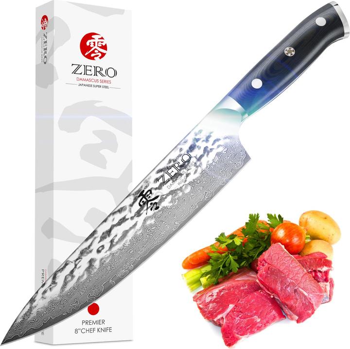 Produktbild Kozygear Premier 8" 33cm Chef's Messer geh?mmert Japan Super (33 cm)