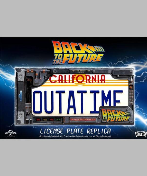 Image du produit Doctor Collector Retour vers le futur: "Outatime" DeLorean Plaque d'immatriculation 1/1 (33 x 16 cm)