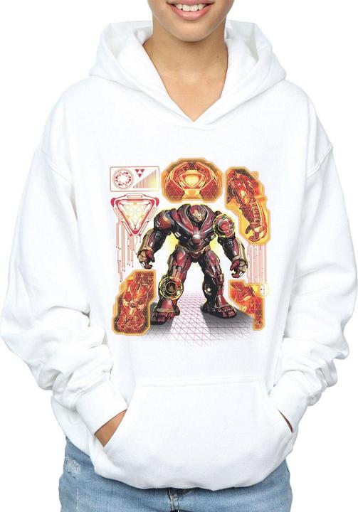 Immagine prodotto Avengers Infinity War Hulkbuster Blueprint Felpa con Cappuccio Ragazzi (140, 146)