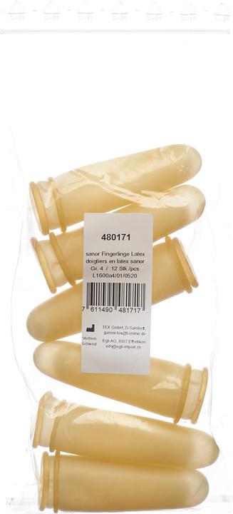 Actual product image Sanor Fingerling Latex Grösse 4 gepudert leicht (0.07 m)