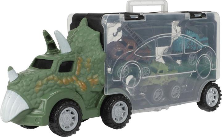 Actual product image Toi-Toys World of Dinosaurs dino truck with 3 pullback cars