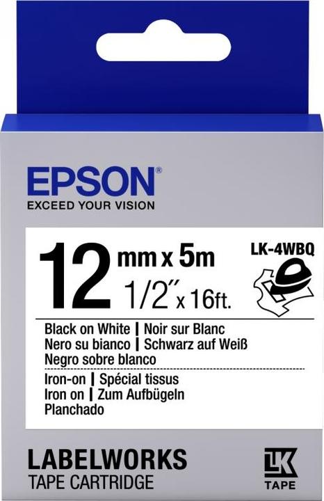 Etichetta energetica Epson Cassetta Per Etichette Lk-4wbq (1.20 cm, Nero)
