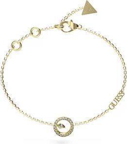 Guess - Decent Tiny Dancer Gold Plated Cubic Zirconia Bracelet JUBB04656JWYG - Length: 14.5 cm (14.50 cm)