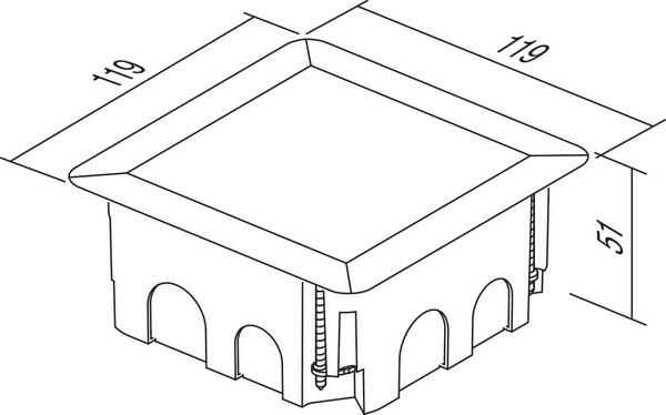 Actual product image TEM Series flush-mounted boxes CONNECTION SQUARE BOX BRICKSM1