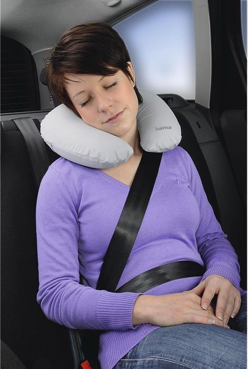 Actual product image Hama Inflatable Neck Cushion, 48 x 32 cm, grey (Additional padding)