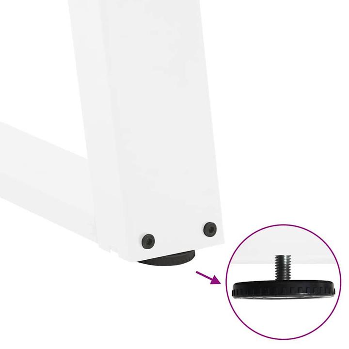 Actual product image VidaXL Coffee table legs U-shape 2 pcs. White 28x(42-43) cm steel table leg