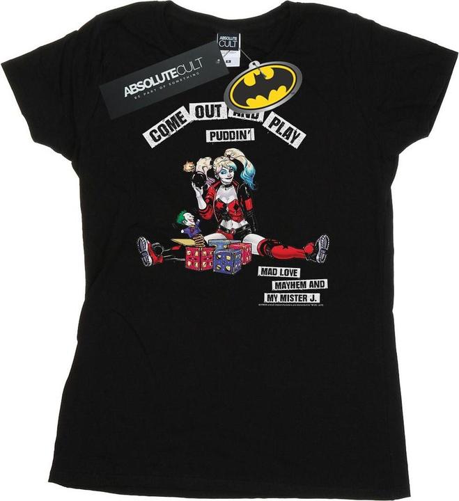 Actual product image Womens/Ladies Harley Quinn Come Out And Play Cotton T-Shirt (M)