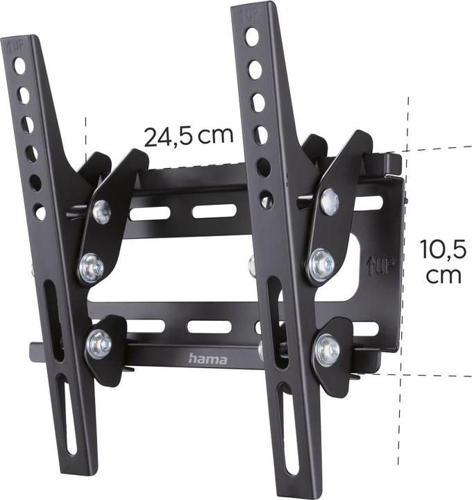 Produktbild Hama TV-Wandhalterung, neigbar, 117 cm (46") bis 25 kg (Wand, 46", 25 kg)