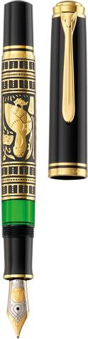 Produktbild Pelikan Füllhalter M900 Toledo B Etui (Schwarz, Grün, Gold, 1 x)
