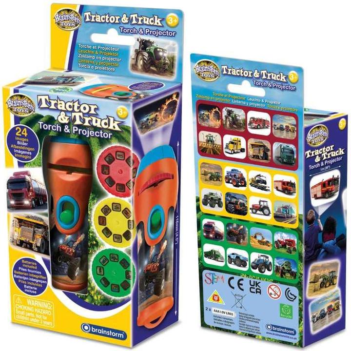 Actual product image Brainstorm Taschenlampe & Projektor Traktoren, Lastwagen etc. (French, German, Italian, English)