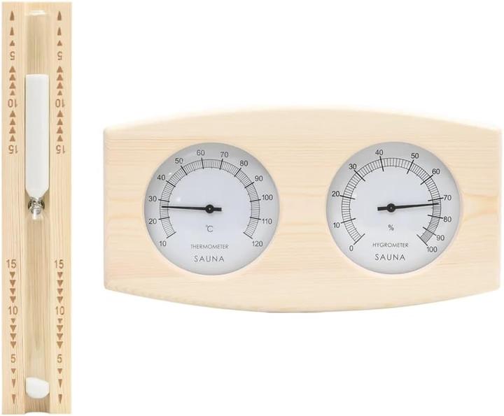 Produktbild VidaXL 2-in-1 Sauna-Hygrothermograph und Sanduhr
