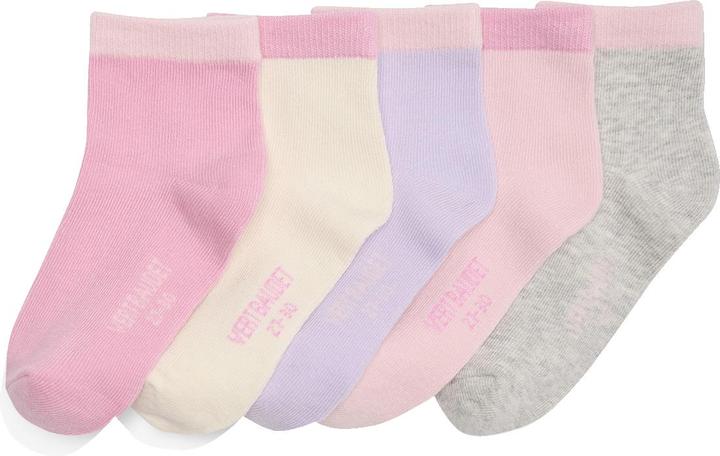 Vertbaudet 5er-Pack zweifarbige Mädchen Socken BASIC (5er Pack, 27, 30)