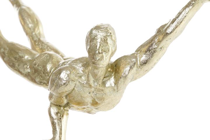 Actual product image DKD Home Decor Decorative figurine Crystal Gold Resin Marble Turner (30 x 10 x 27 cm)