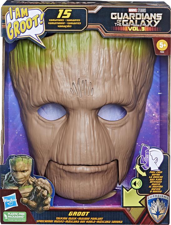 Actual product image Hasbro Marvel Guardians of the Galaxy Vol. 3 Groot Role Play Mask, Talking Groot Mask, Superhero Ma