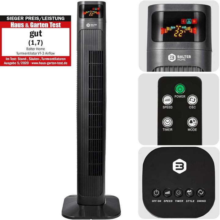 Produktbild Balter Turmventilator VT-3, 98cm (43 dB)
