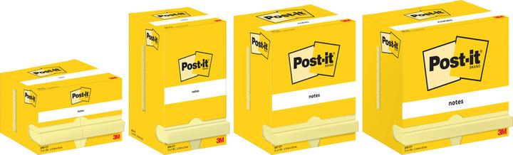 Produktbild Post-it Haftnotizen Standard 657 gelb 12 Blöcke (9 x 8 x 13 cm)