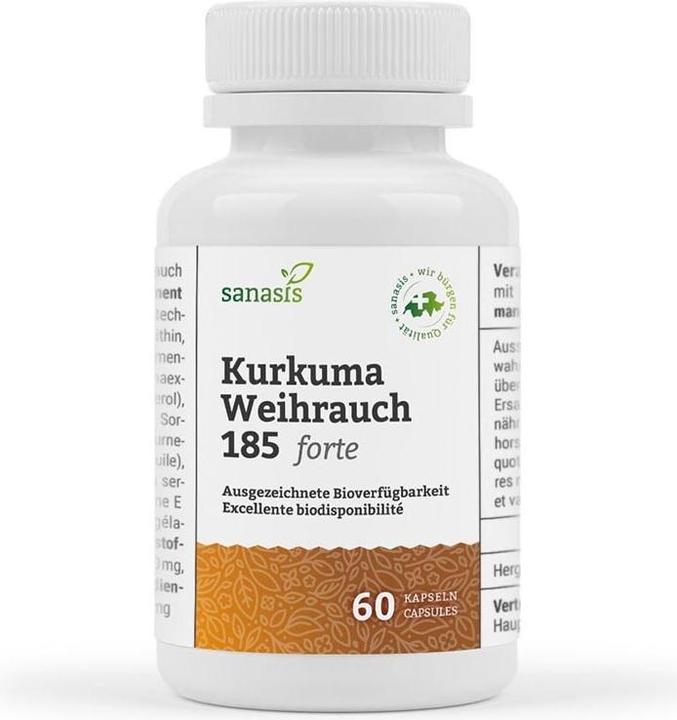 Image du produit Sanasis Kurkuma Encens 185 forte sans polysorbate caps (60 pièce(s), Capsules, 63 g)