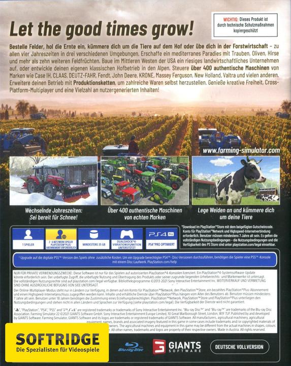 Actual product image Giants Software Farming Simulator 22 (PS4, DE)