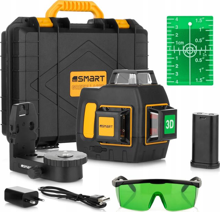 Smart365 laser płaszczyznowy 3x360 40m zielony pilot bluetooth
