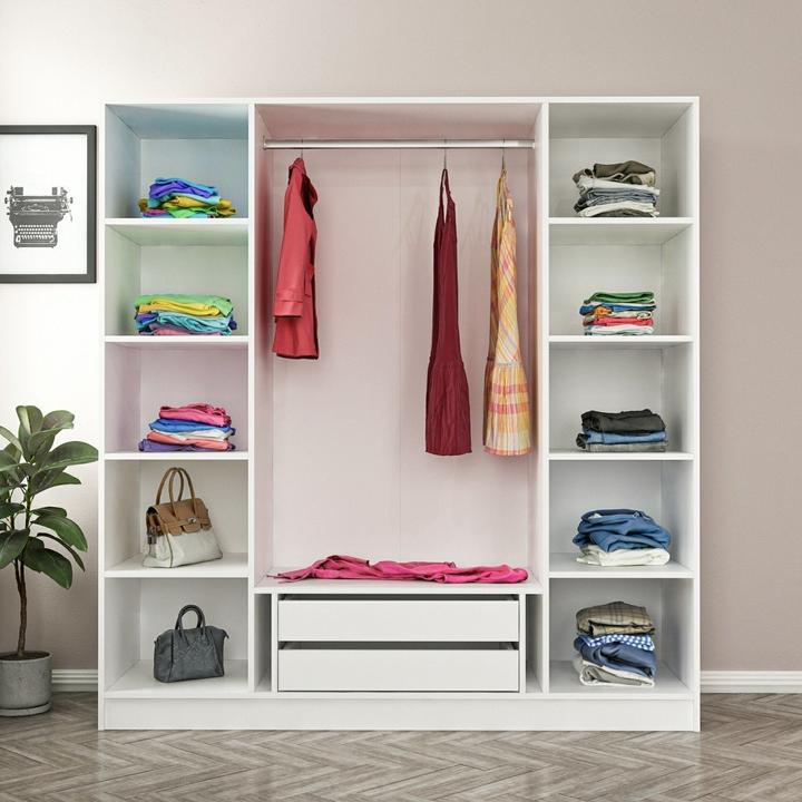 Actual product image Skye Decor Kale Mirror Four Door Wardrobe